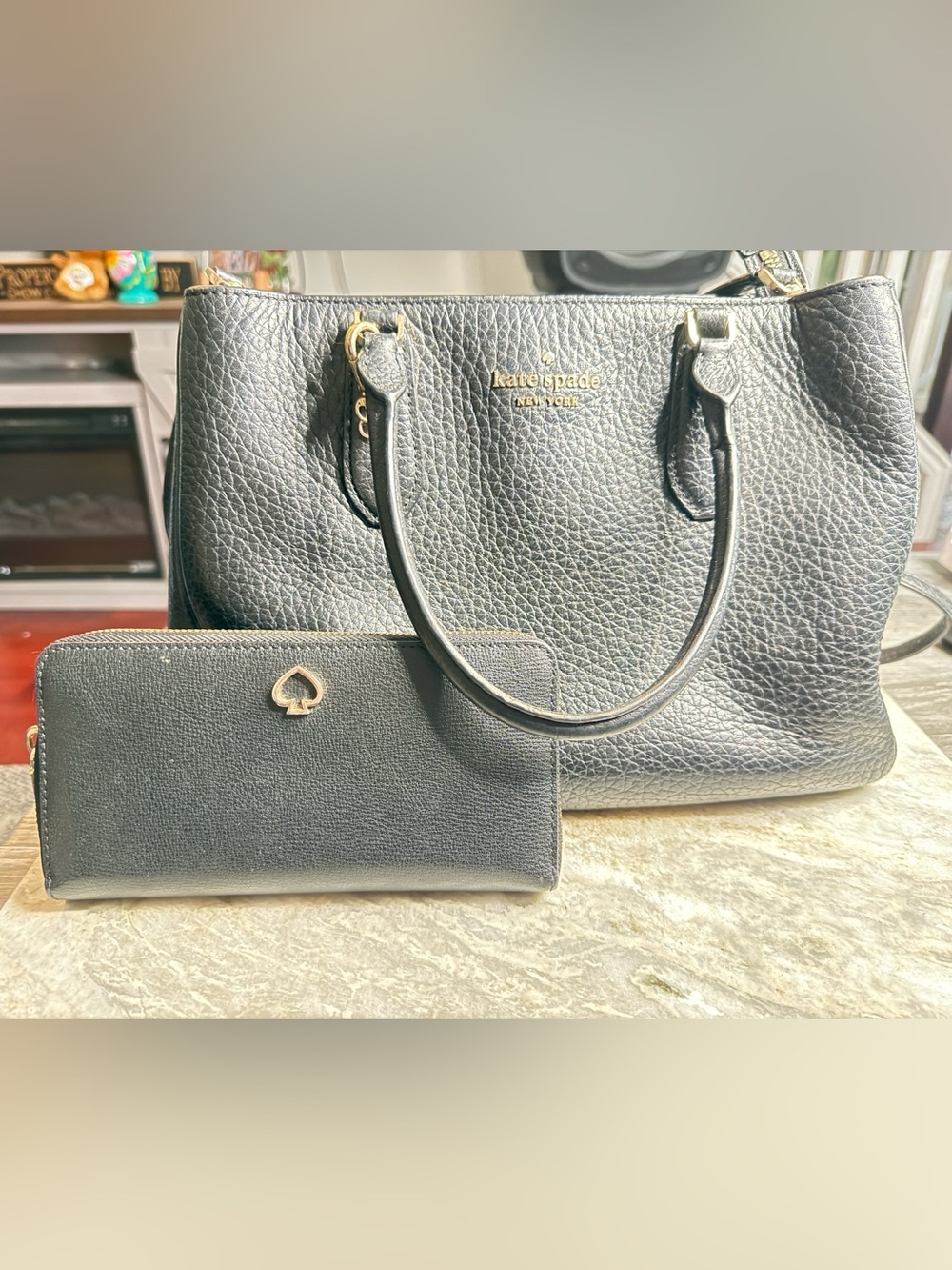 👜 Kate Spade Leighton Large Satchel + Robyn Wallet